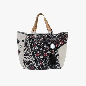 Star Mela Embroidered Jute Tote Bag